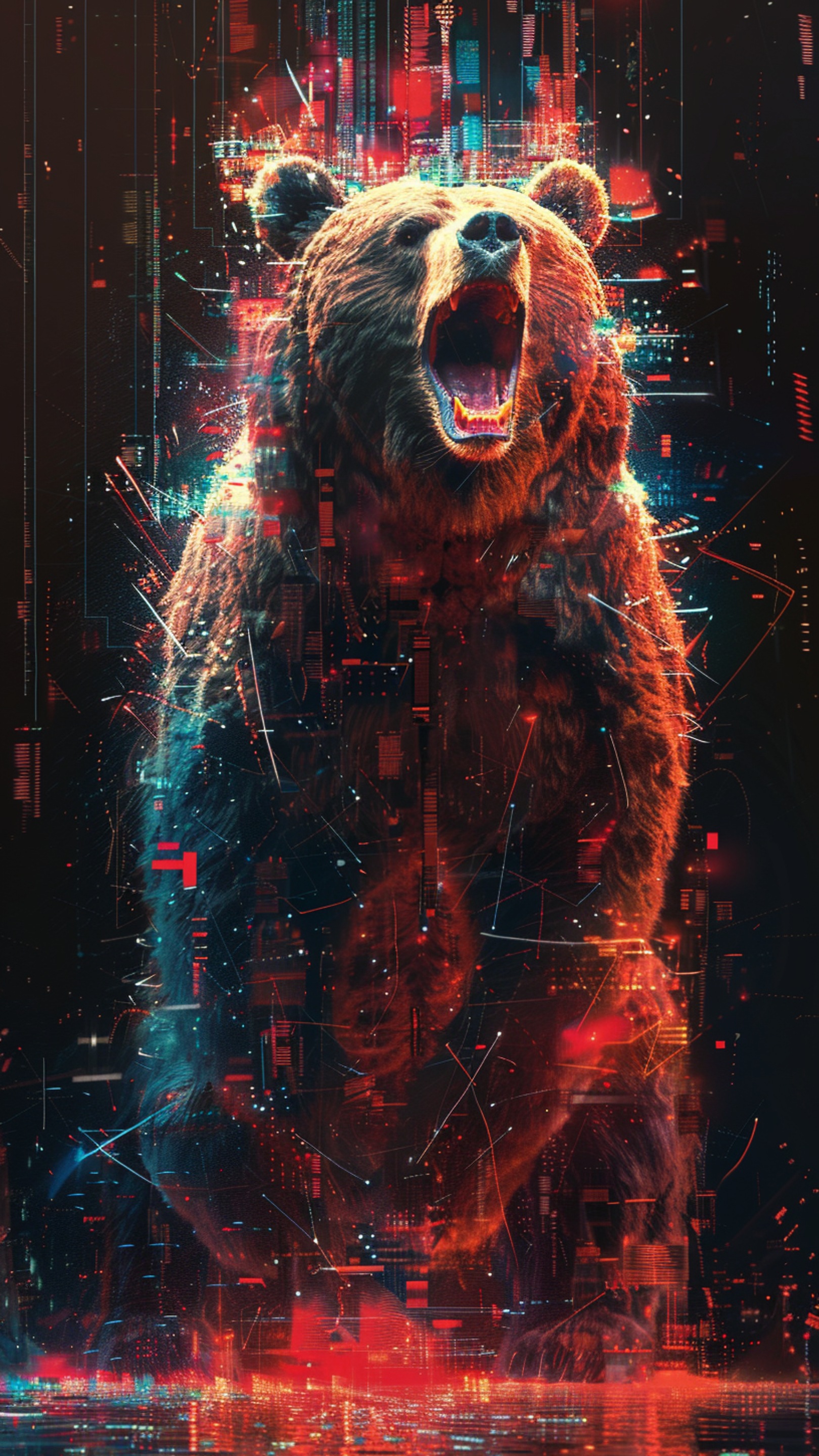 Digital wallpaper art - bear 3