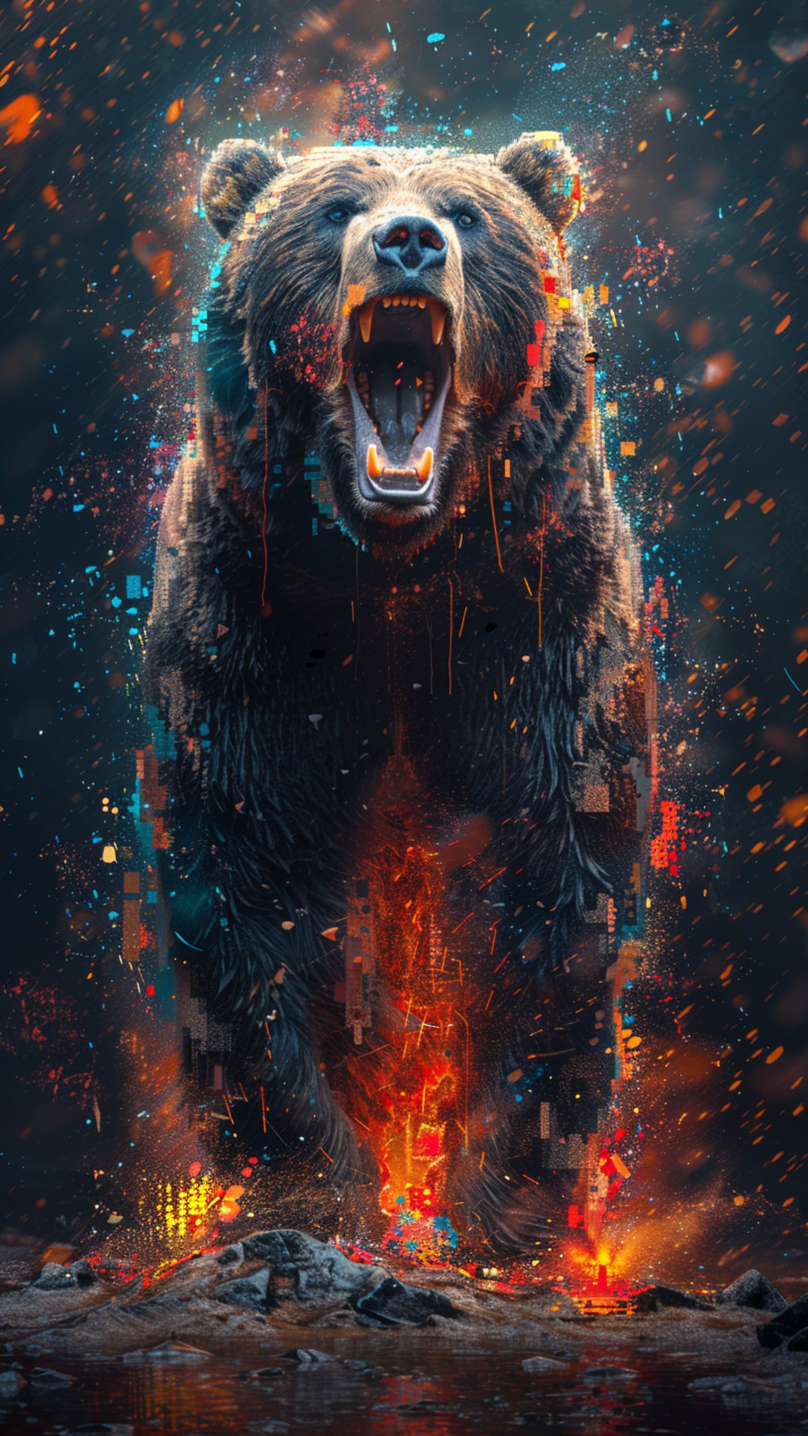 Digital wallpaper art - bear 4