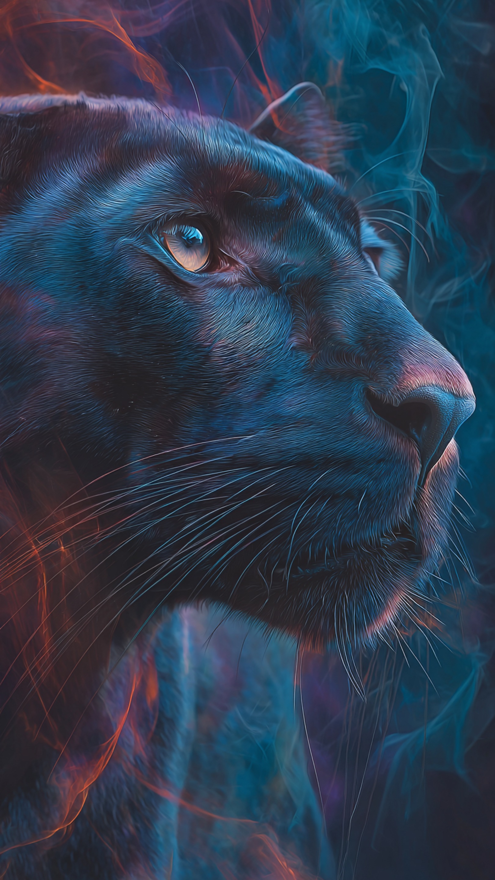 Digital wallpaper art - big cat 1
