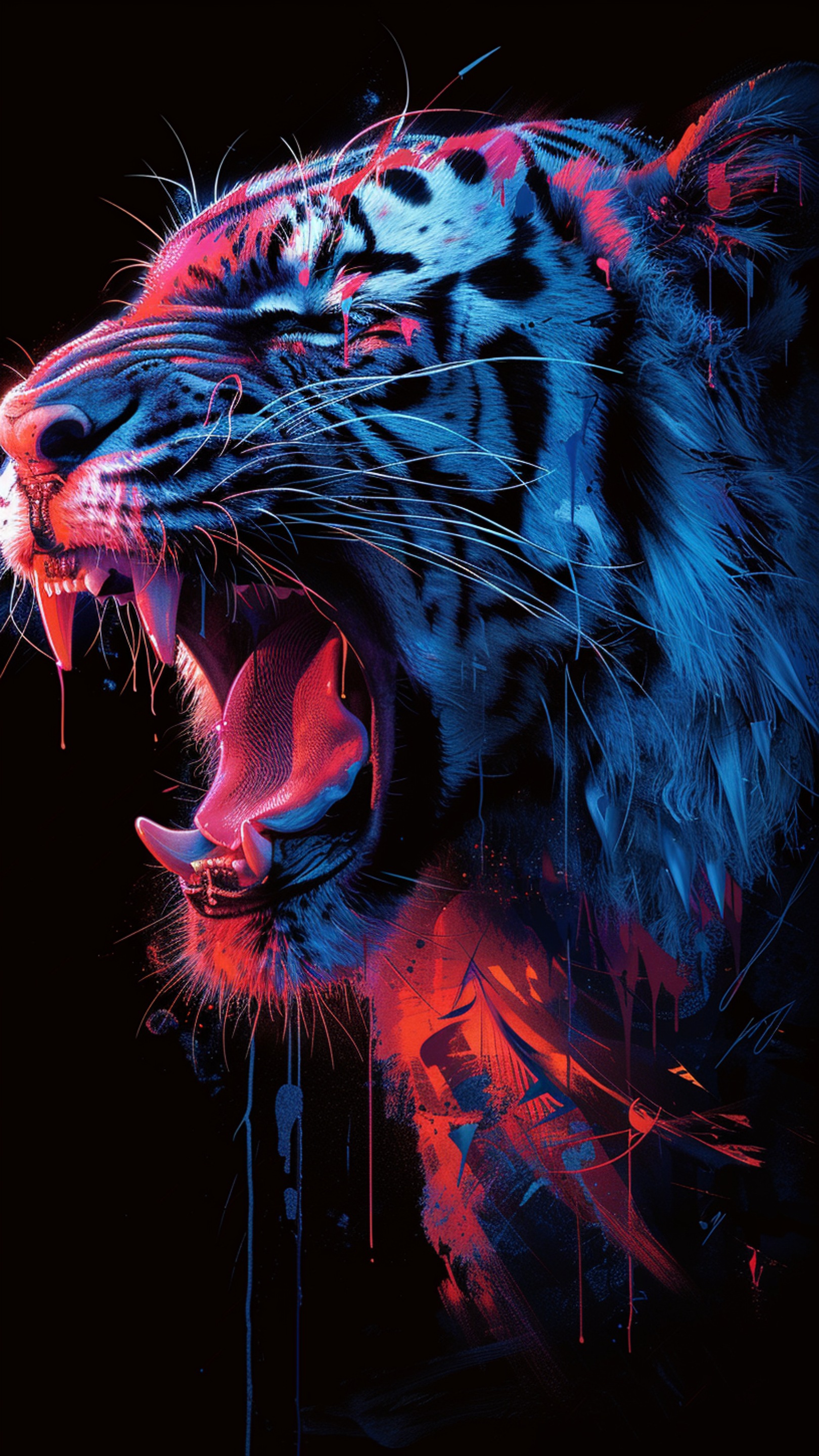 Digital wallpaper art - big cat 2