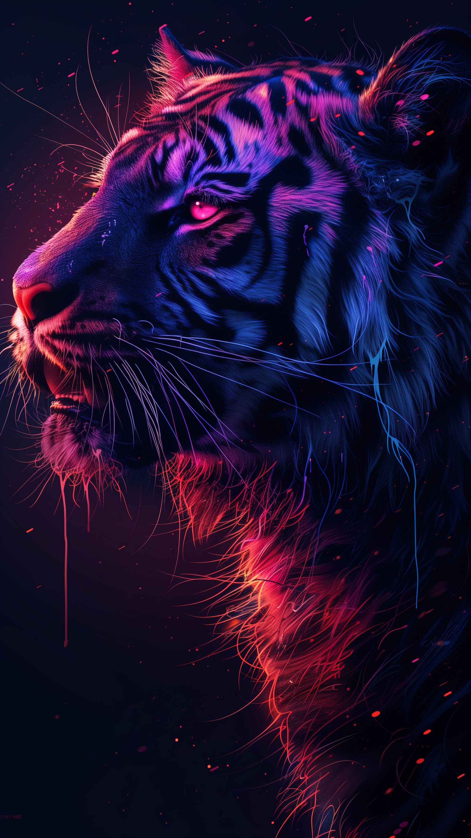 Digital wallpaper art - big cat 5