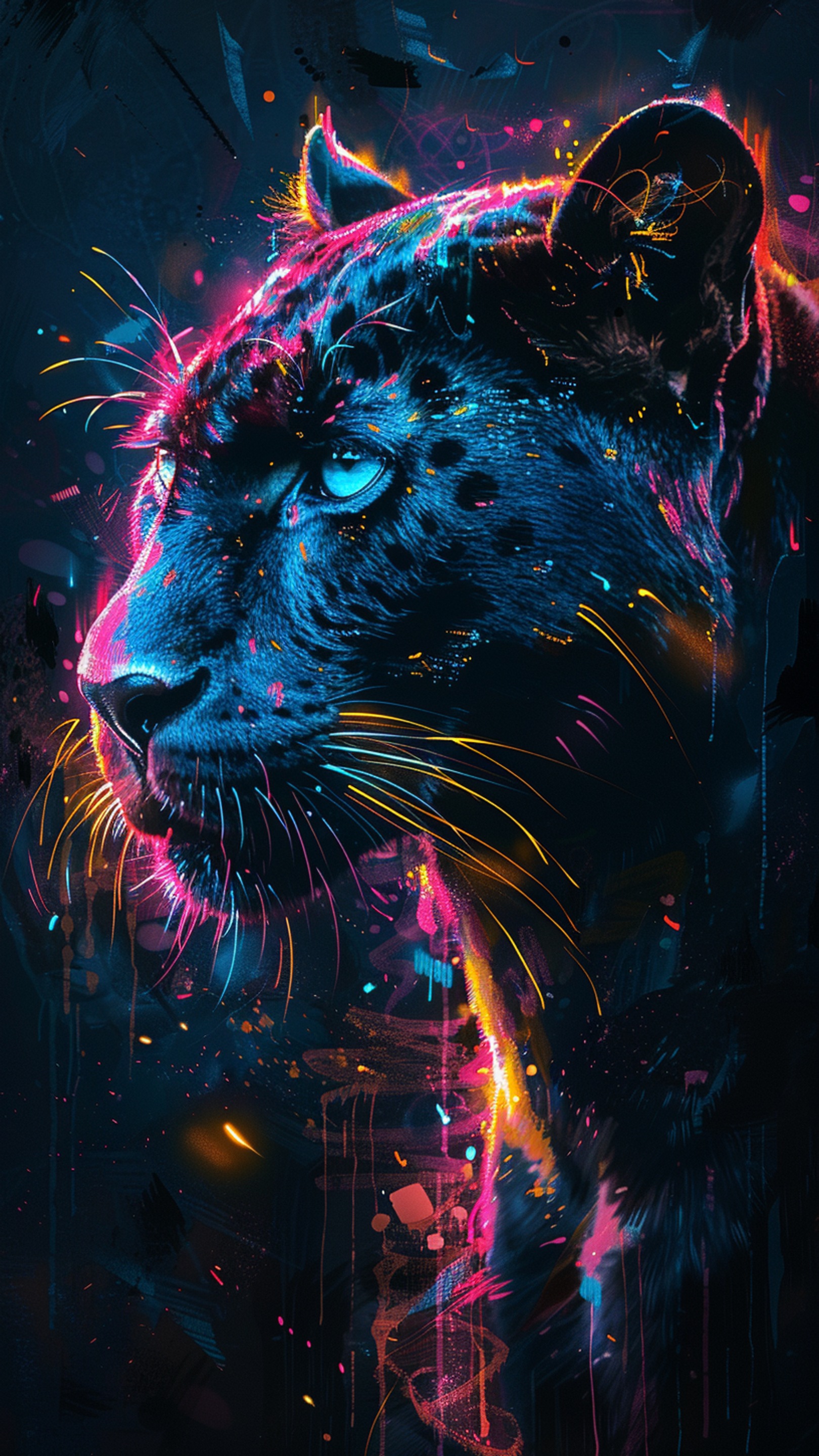 Digital wallpaper art - big cat 6