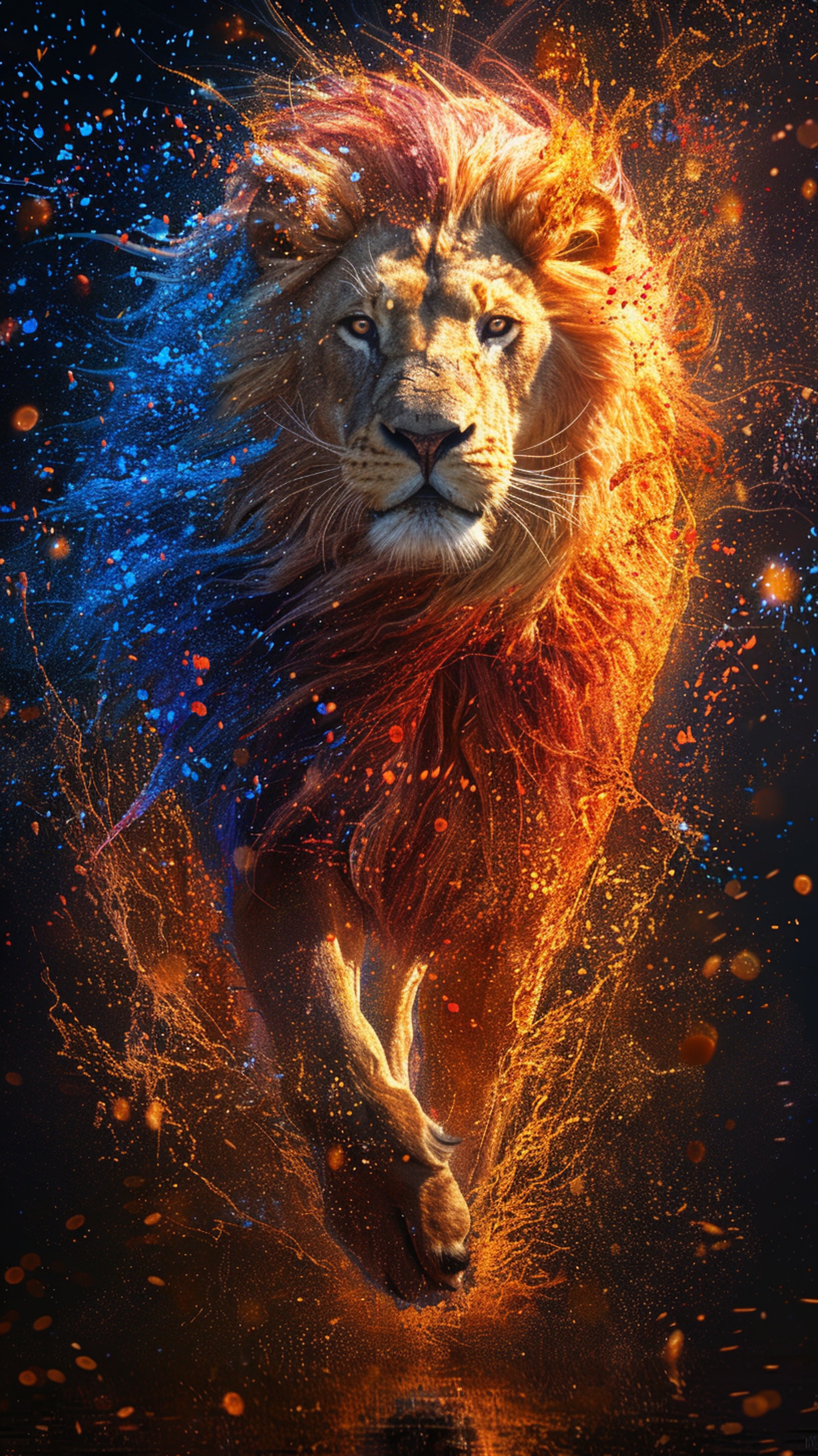 Digital wallpaper art - big cat 7