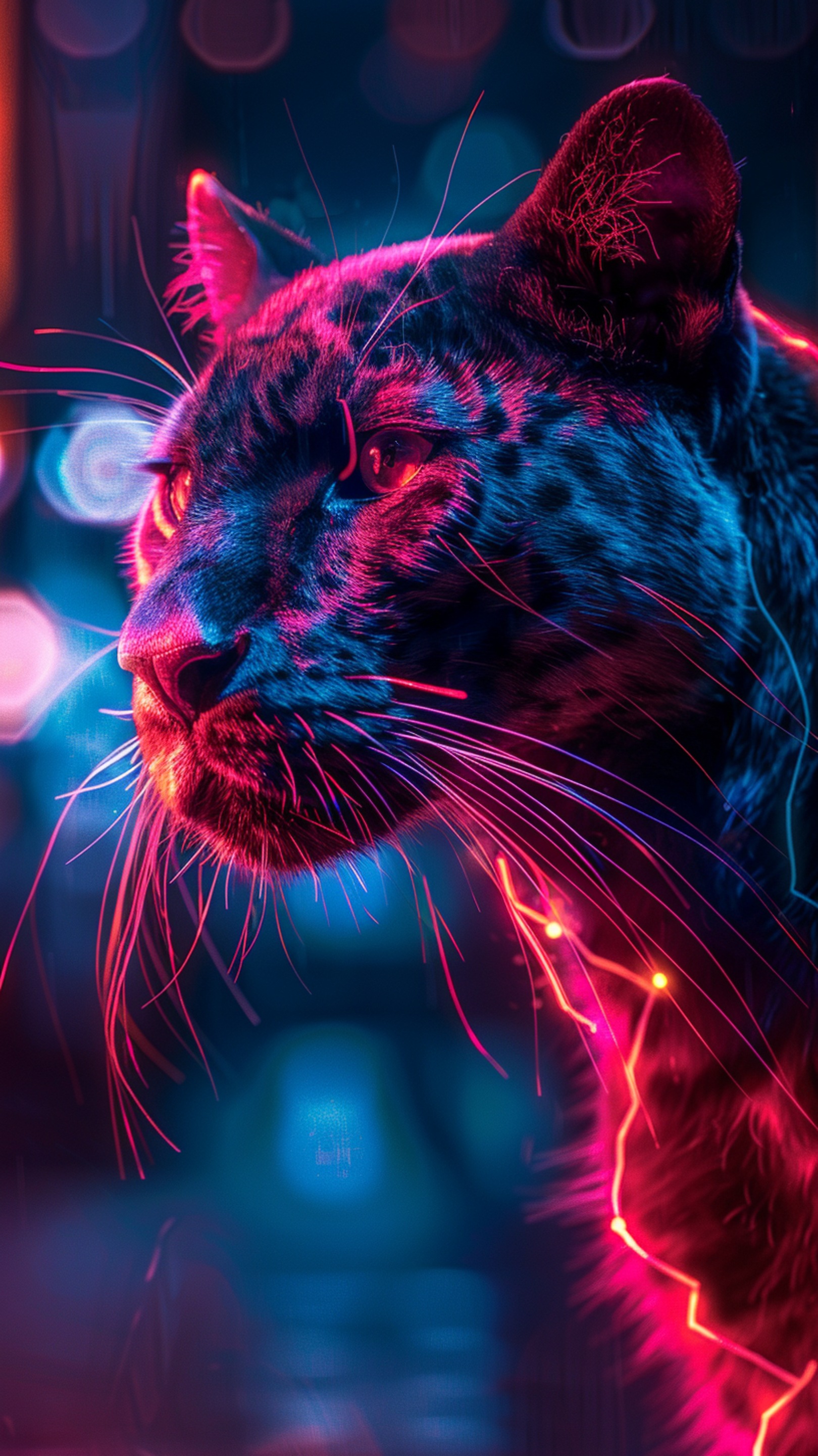 Digital wallpaper art - big cat 8
