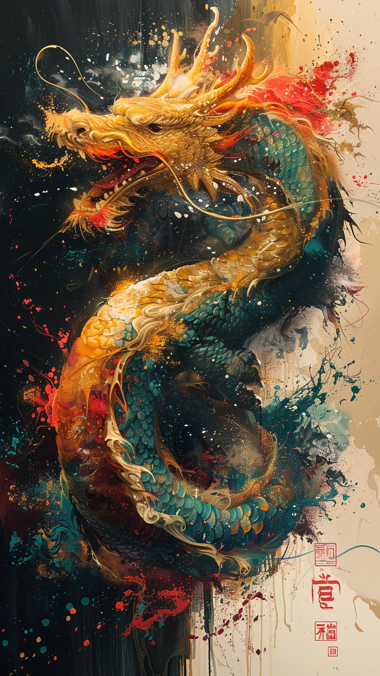 Digital wallpaper art - dragon 3