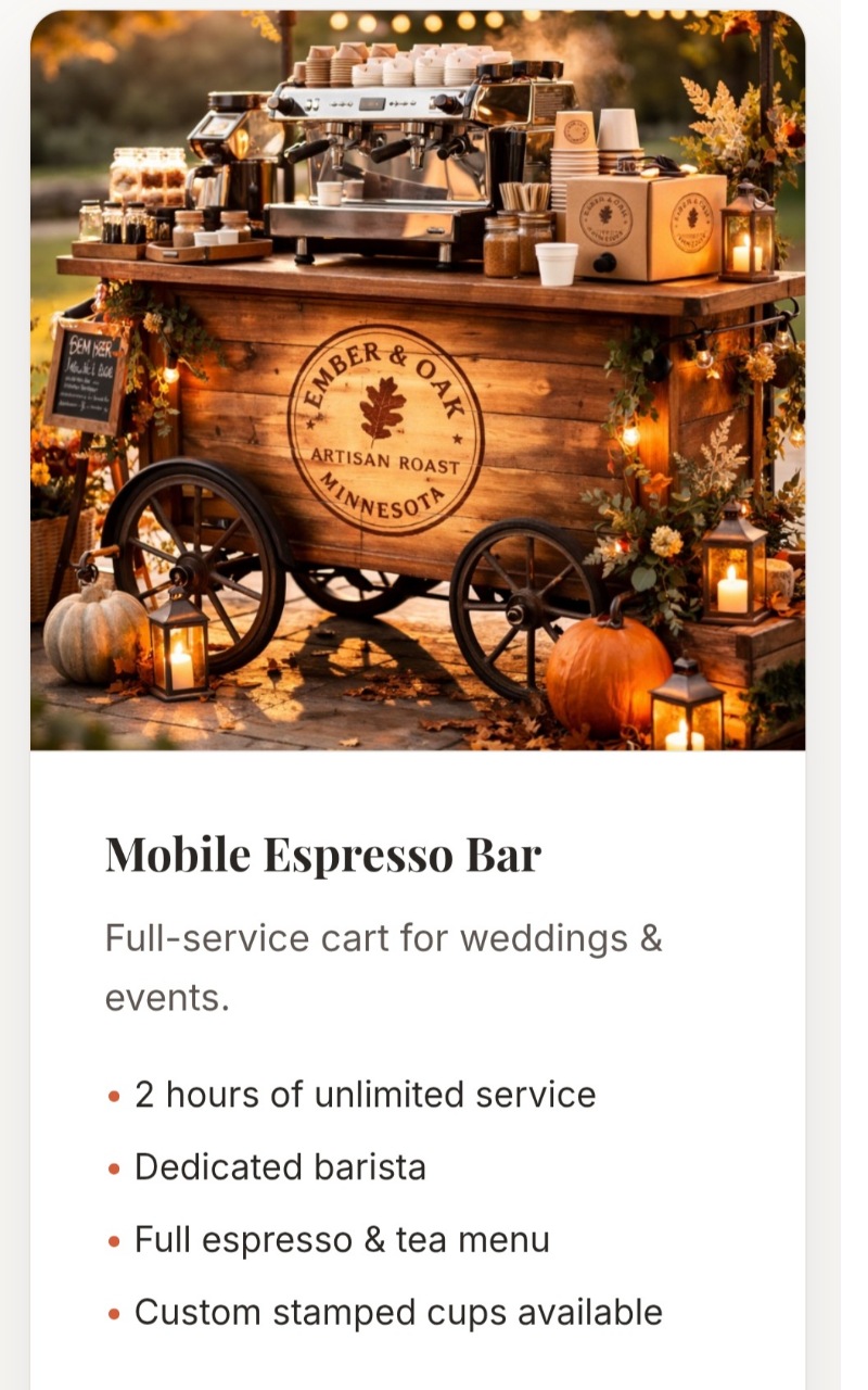 Catering page thumbnail