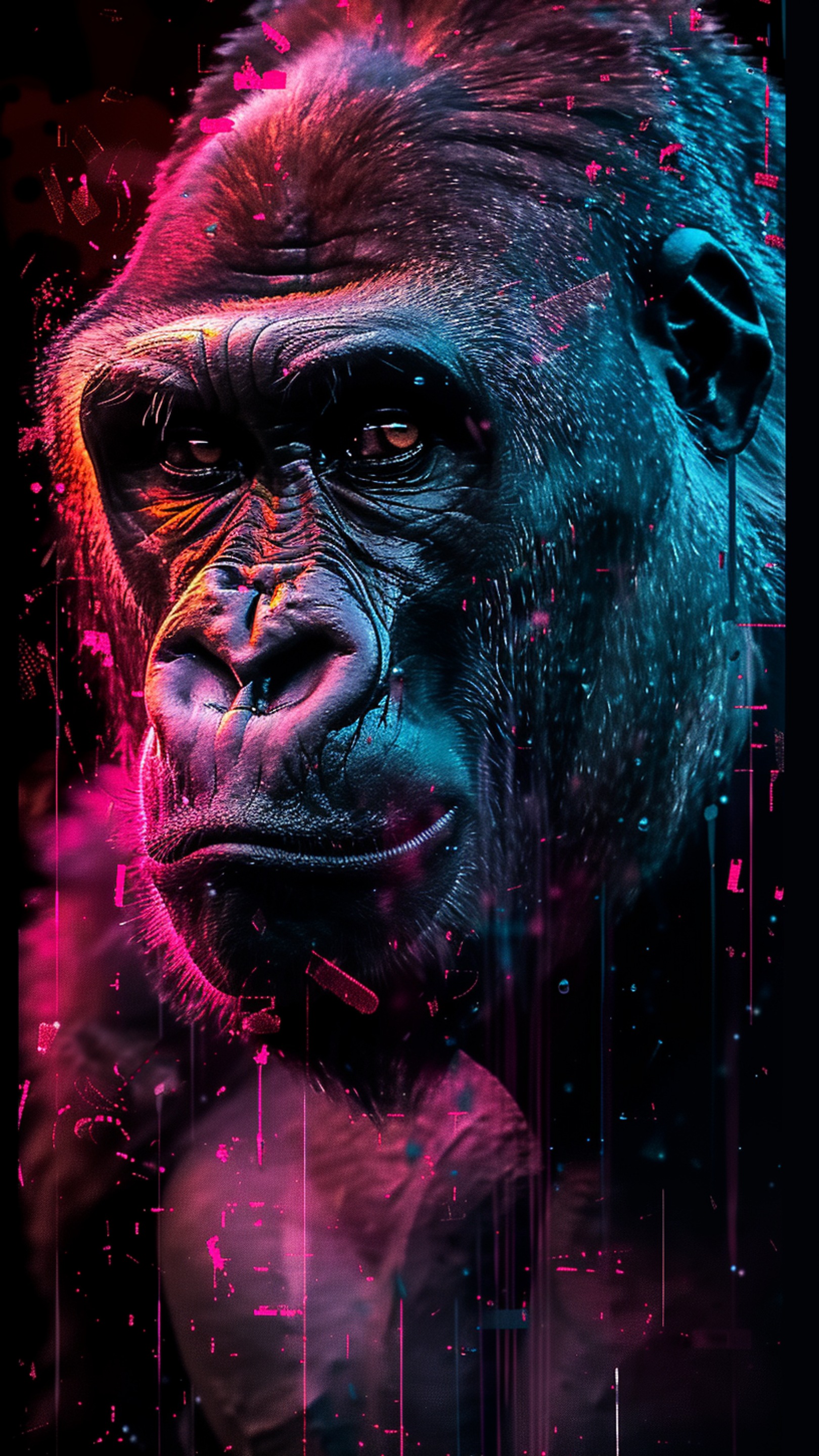 Digital wallpaper art - gorilla 1
