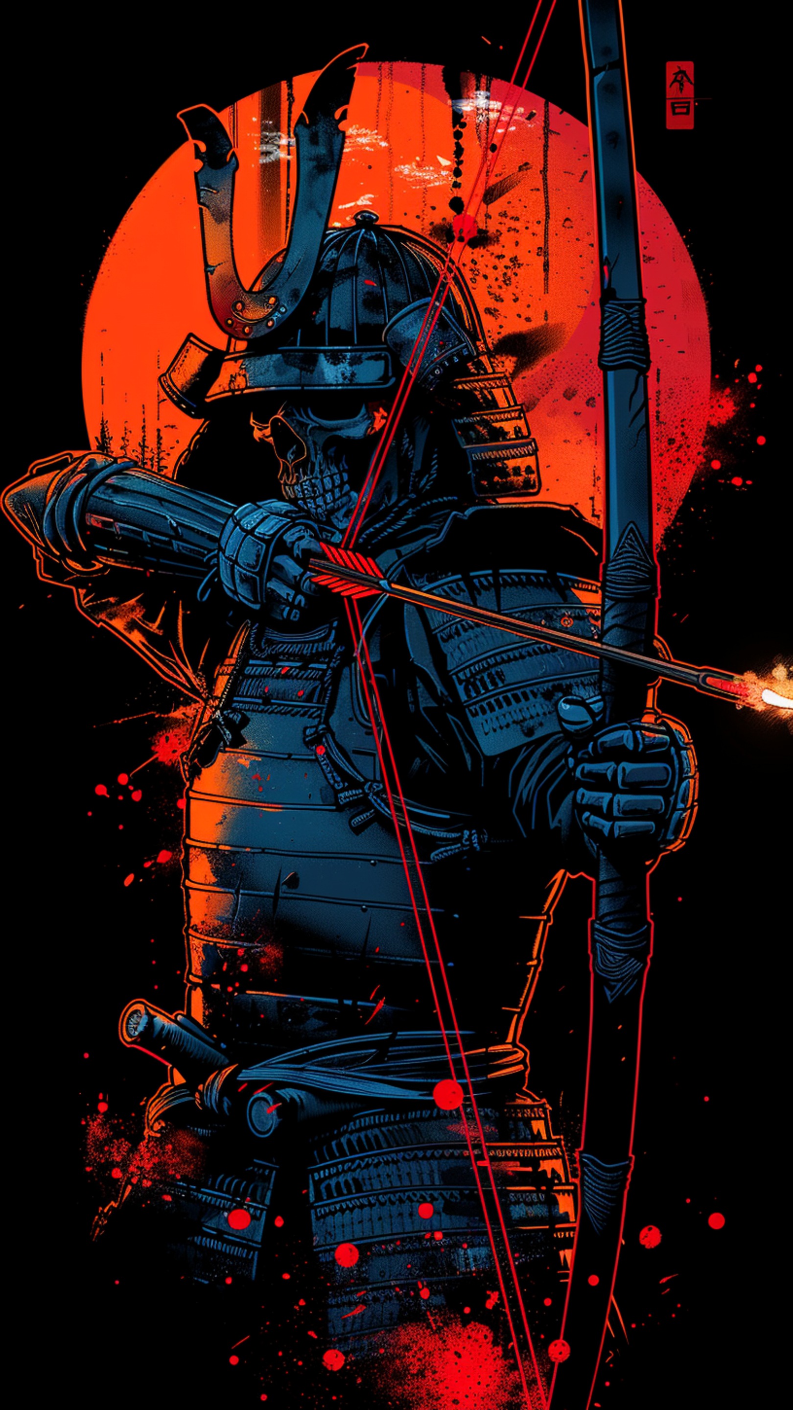 Digital wallpaper art - samurai 7