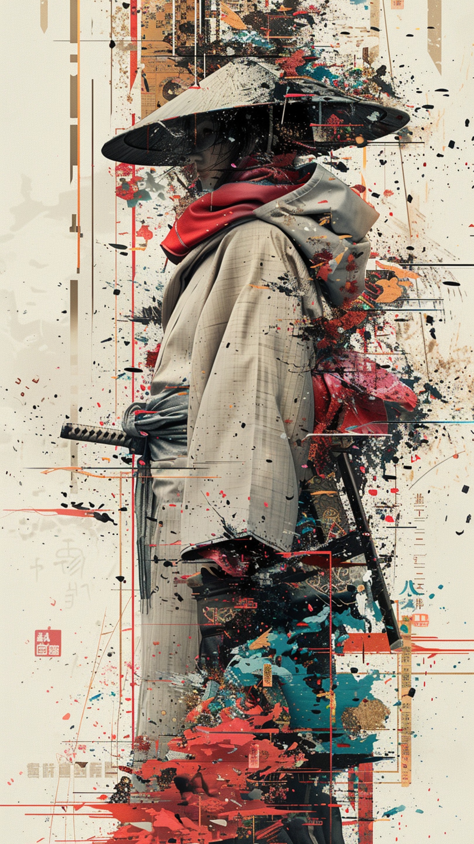 Digital wallpaper art - samurai 8