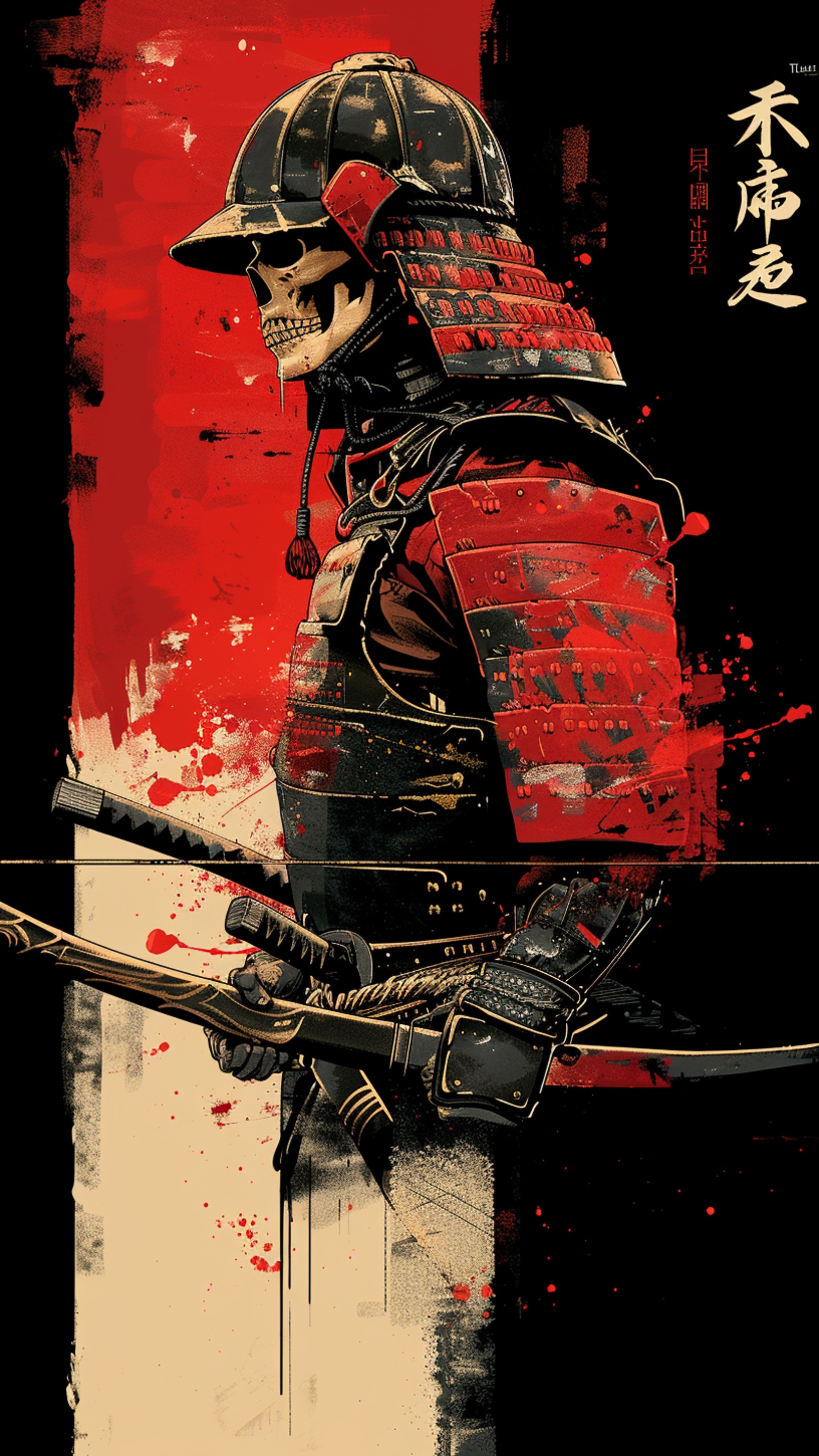 Digital wallpaper art - samurai 9