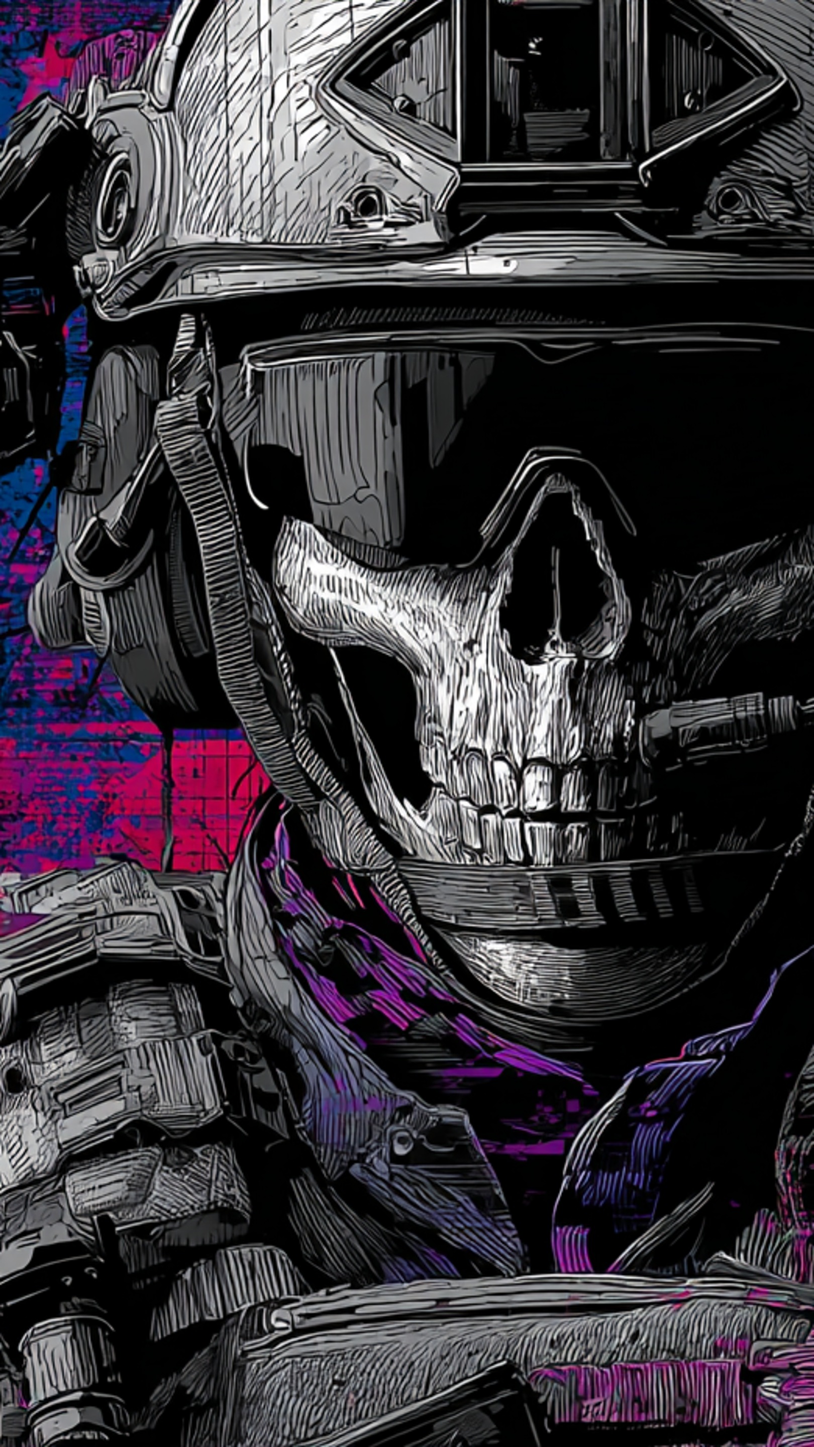 Digital wallpaper art - undead soldier 7