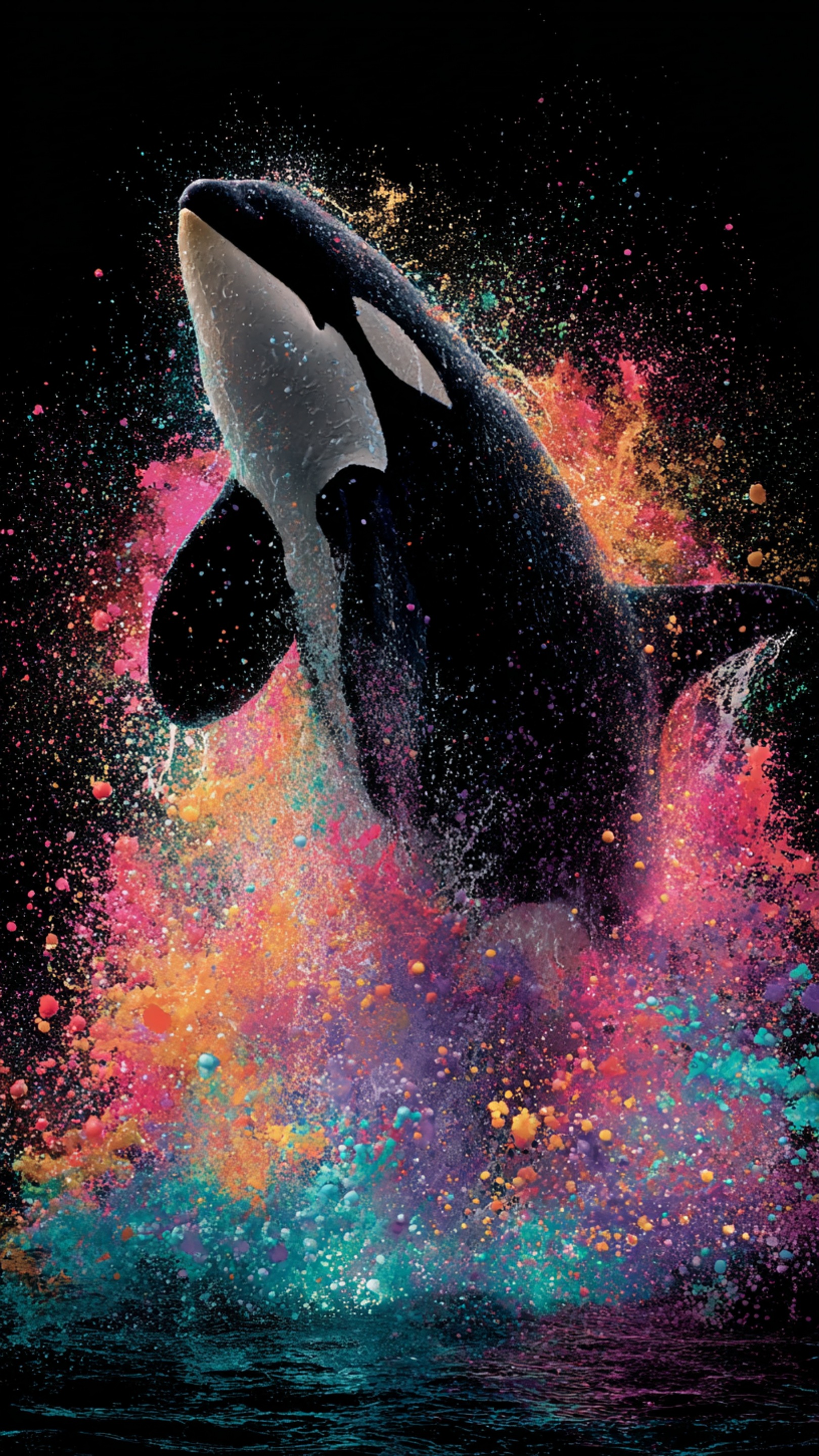 Digital wallpaper art - whale 3