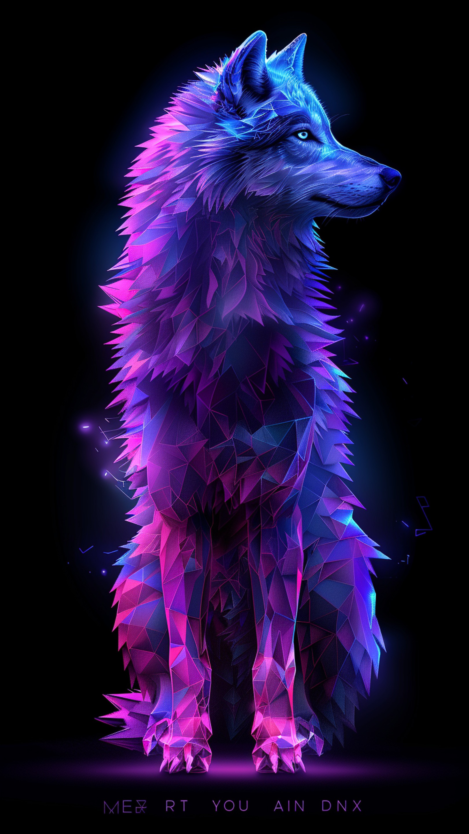 Digital wallpaper art - wolf 2