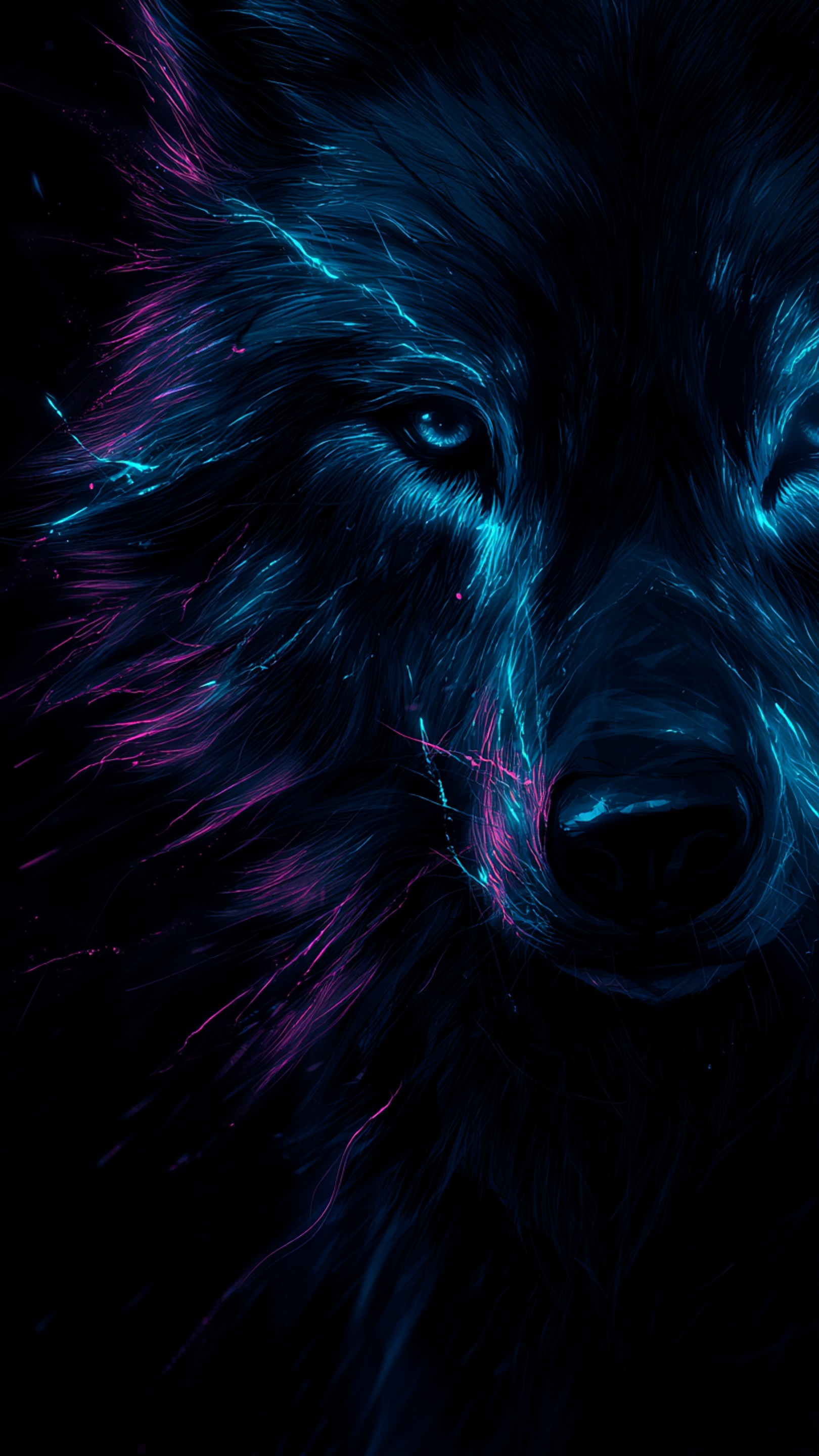 Digital wallpaper art - wolf 7